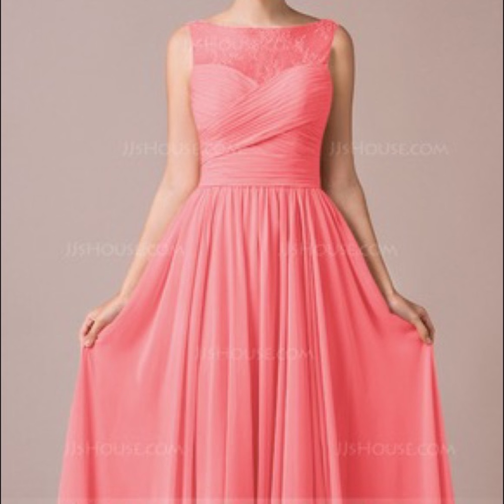 🌺 Lovely Chiffon Lace 🌺 A-Line Floor-length Sz.8